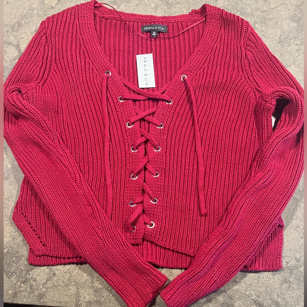 PacSun Burgundy Knit Sweater
